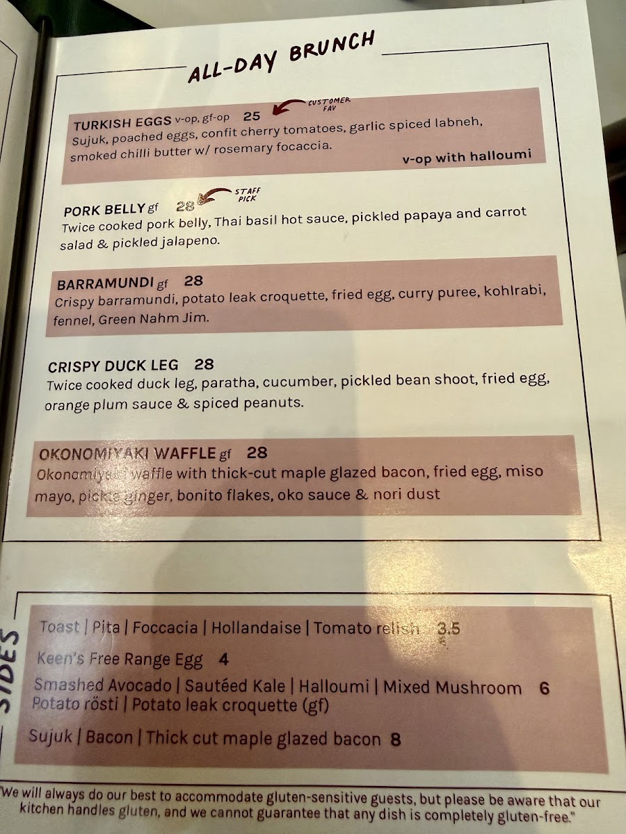 Menu - Ona Coffee | Cafe Brunswick photo 7